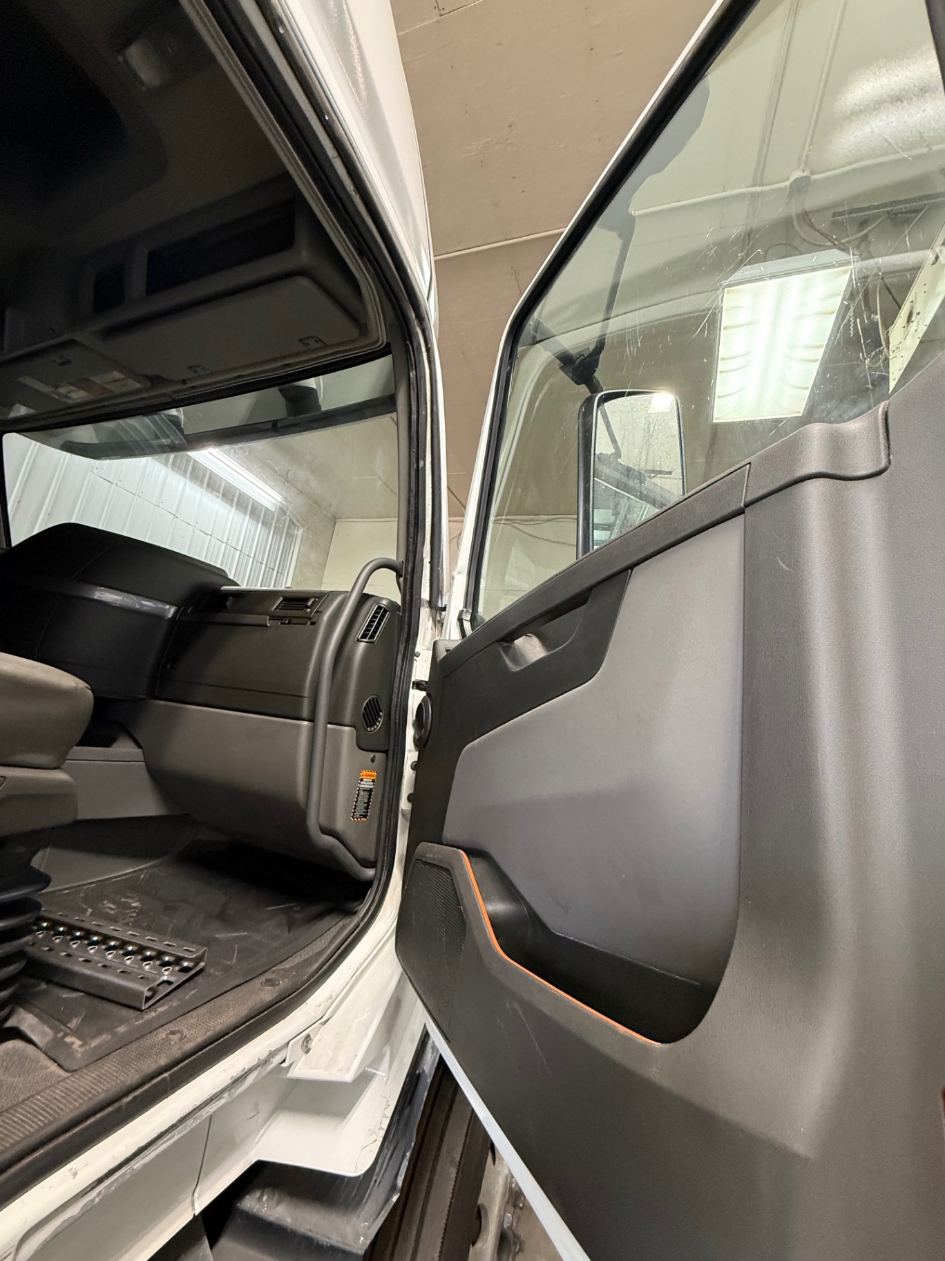 Clean detailed interior of the restored Volvo